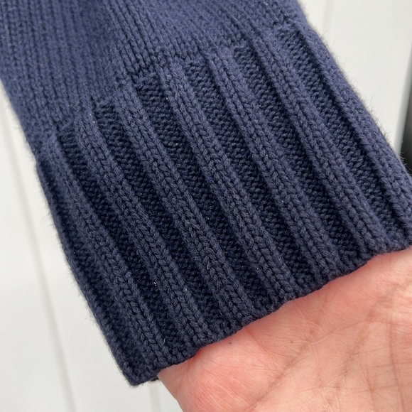 Lauren Ralph Lauren Cardigan Faux Double Breasted Button Sweater Navy Blue Large - Picture 5 of 9